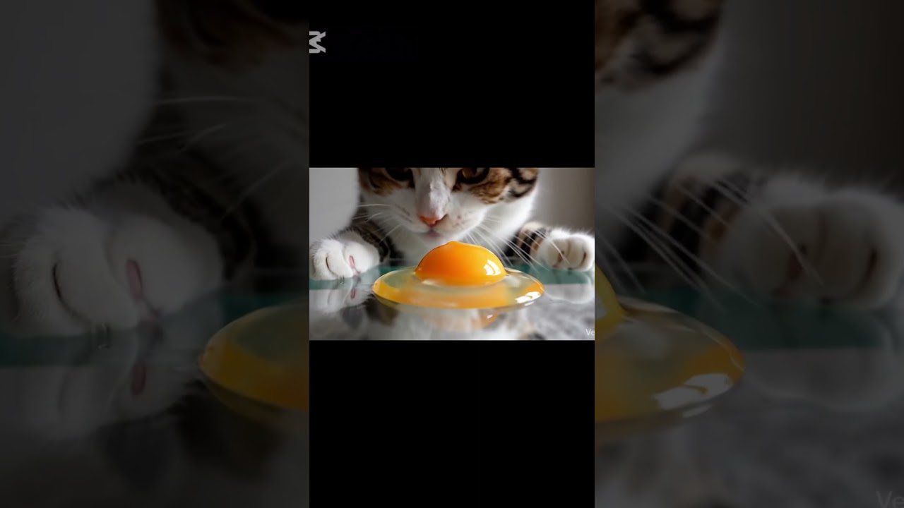 POV: Your Cat Steals a Raw Egg  