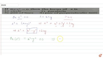 If `Rez^2 = 0` then the locus of `z` is