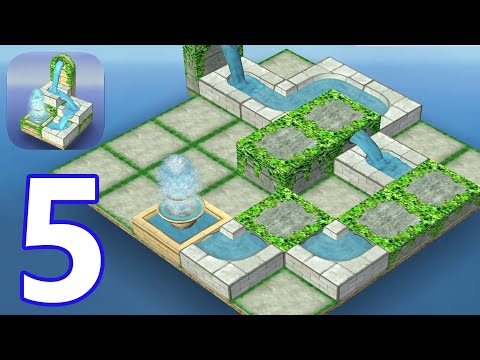 Flow Water Fountain 3D Puzzle  - Gameplay Walkthrough Part 5 - Pools (iOS, Android)