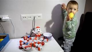 Surprise my boy !!! a lot of Kinder Surprise