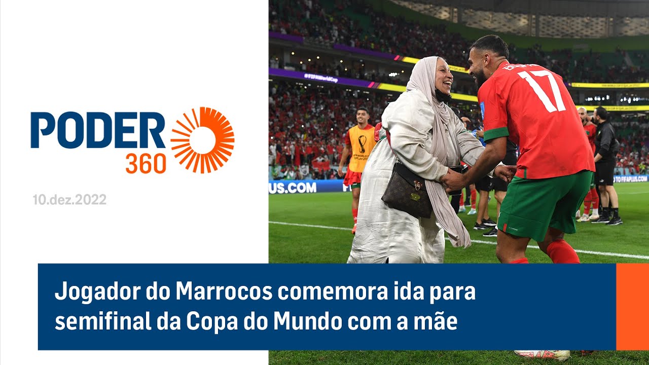 Jogador do Marrocos comemora ida para semifinal da Copa do Mundo com a mãe