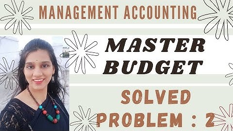 Master Budget Solved Problem by Dr Mamta Rathi।Functional Budget Problems।Management Accounting