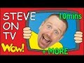 Surprise with Steve and Maggie on TV + More | Funny Stories for Kids | ESL Story Time with Wow TV