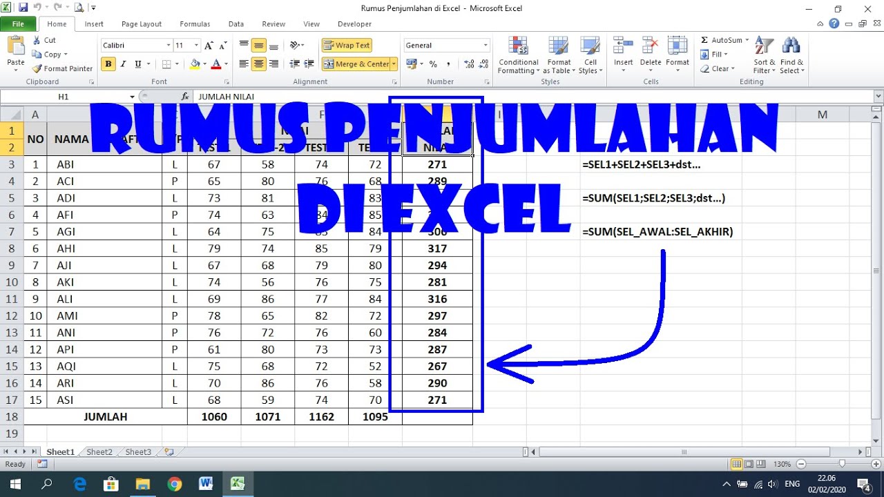 Cara Rumus Perkalian Excel Gini Caranya