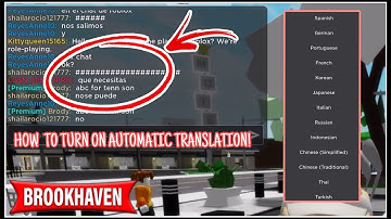 CHANGE LANGUAGE/HOW TO TURN ON AUTOMATIC TRANSLATION IN BROOKHAVEN ROBLOX