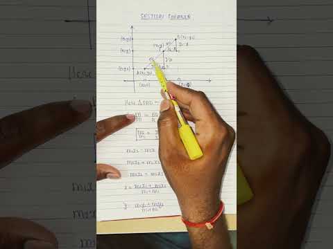 Section formula derivation