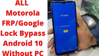 ALL Motorola FRP/Google Lock Bypass Android 10 Without PC| Motorola Frp Bypass Android 10