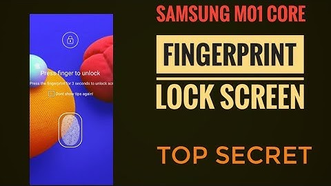 lock screen fingerprint in Samsung Galaxy M01 core  main fingerprint lock Kaise lagaen😱😱