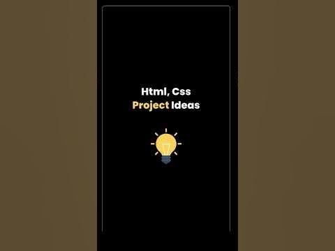 HTML CSS Project ideas | HTML | CSS | for beginner, intermediate and ...