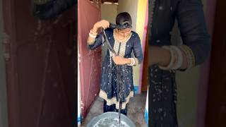Long hair bun makes in hair wash time👩🏻 #shorts #youtubeshorts #haircare #hairbun #viral #trending
