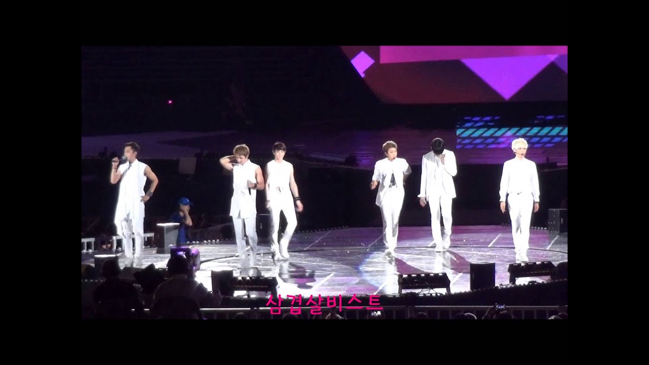 130901 인천한류콘서트 인사하는 비스트+비스트 글자 잘봤다는 리더