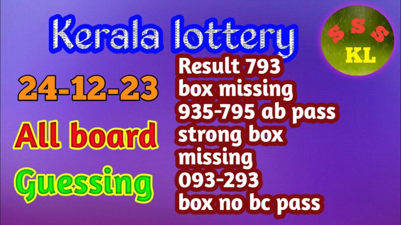 Kerala lottery guessing 24-12-23 |All board guessing | Chart markings ...