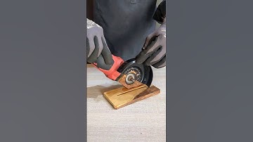 Angle grinder project to cut wood straight