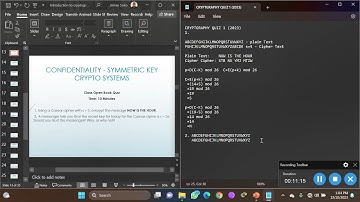 Caesar Cipher - 2023 Kapasa Makasa University Quiz 1 (Encrypt Plain  & Decrypt Cipher Text)