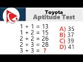 How to Pass Toyota Aptitude Test