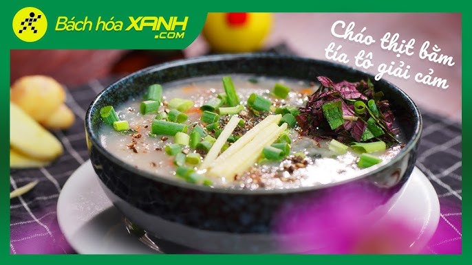 6. Biến tấu món cháo thịt bằm giải cảm