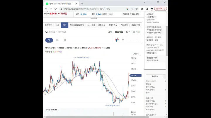 317870엔바이오니아 주가 전망 및 차트 분석