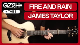 Fire And Rain Guitar Tutorial James Taylor Guitar LessonFingerpicking + Easy Version + TAB|