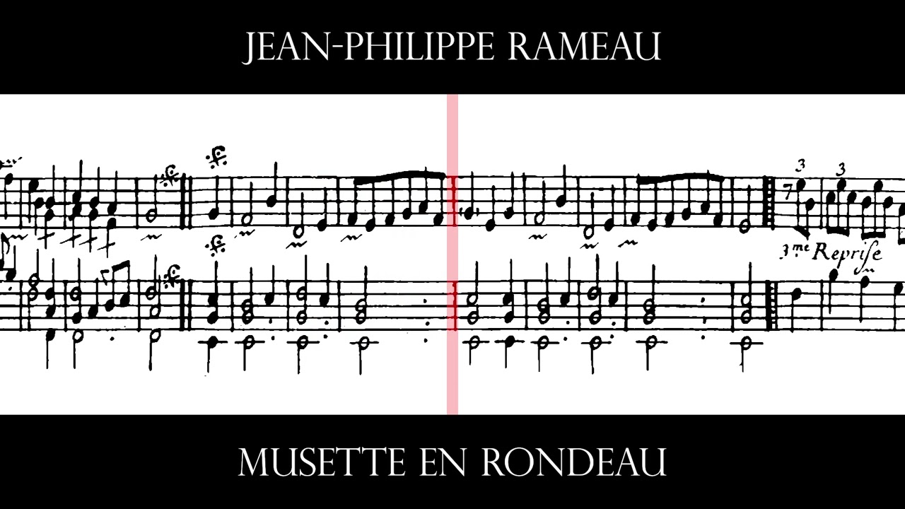 Jean-Philippe Rameau - Musette en Rondeau & Tambourin (Scrolling score)