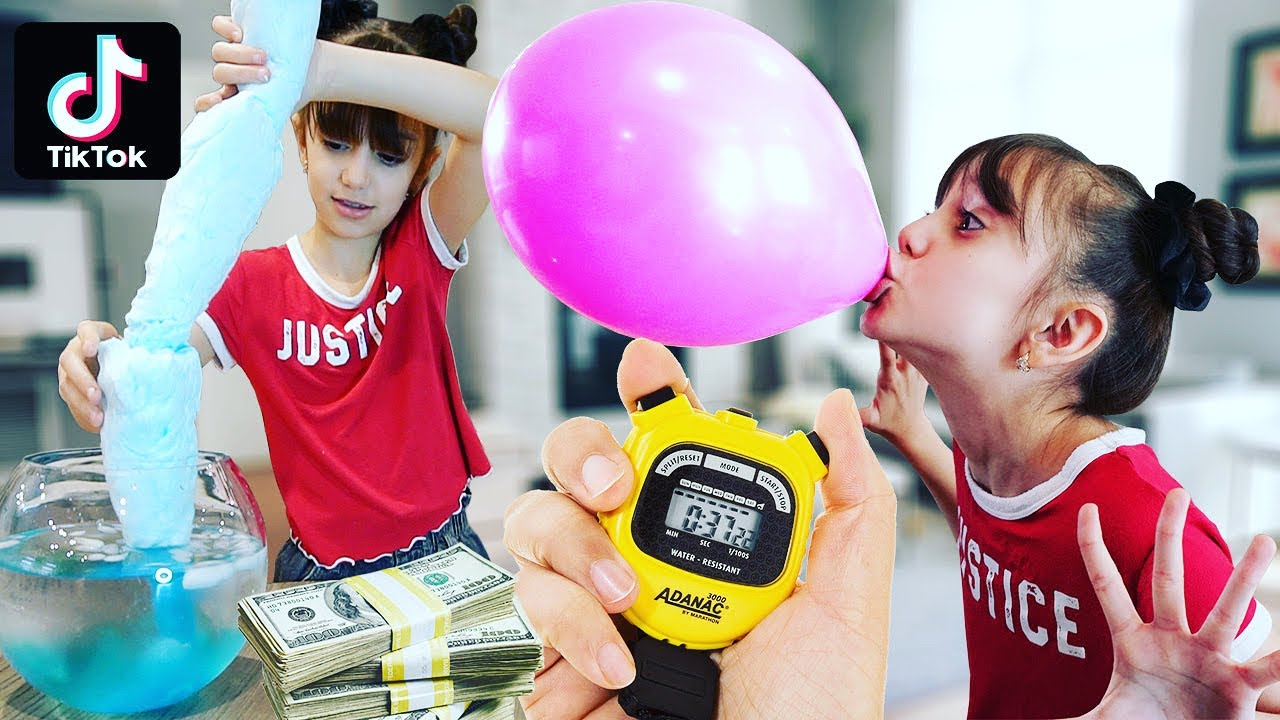 Breaking VIRAL TikTok WORLD RECORDS Winner gets 10,000 Emily and Evelyn YouTube