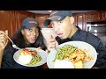 OUR FIRST TIME COOKING A MEAL TOGETHER...👀 Josh thinks he's "HEAD CHEF"🙄