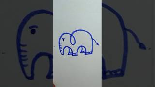 Elephant 🐘 easy drawing.#shortdrawing