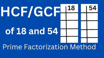HCF of 18 and 54 l GCF of 18 and 54