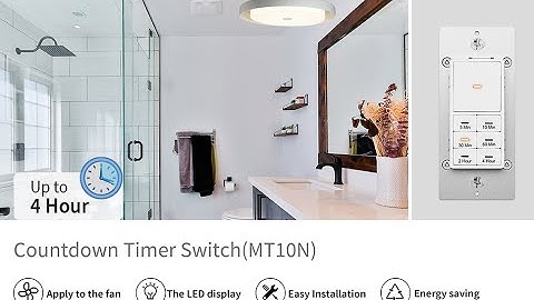 Countdown Timer Switch, 5-10-30-60 Min, 2-4 Hour Timer Switch for Bathroom Fans, Heaters, Lights