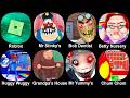 Roblox, Mr Stinky's, bob dentist, Betty Nursery, Huggy Wuggy, Grandpa's House, Chum Chompkins