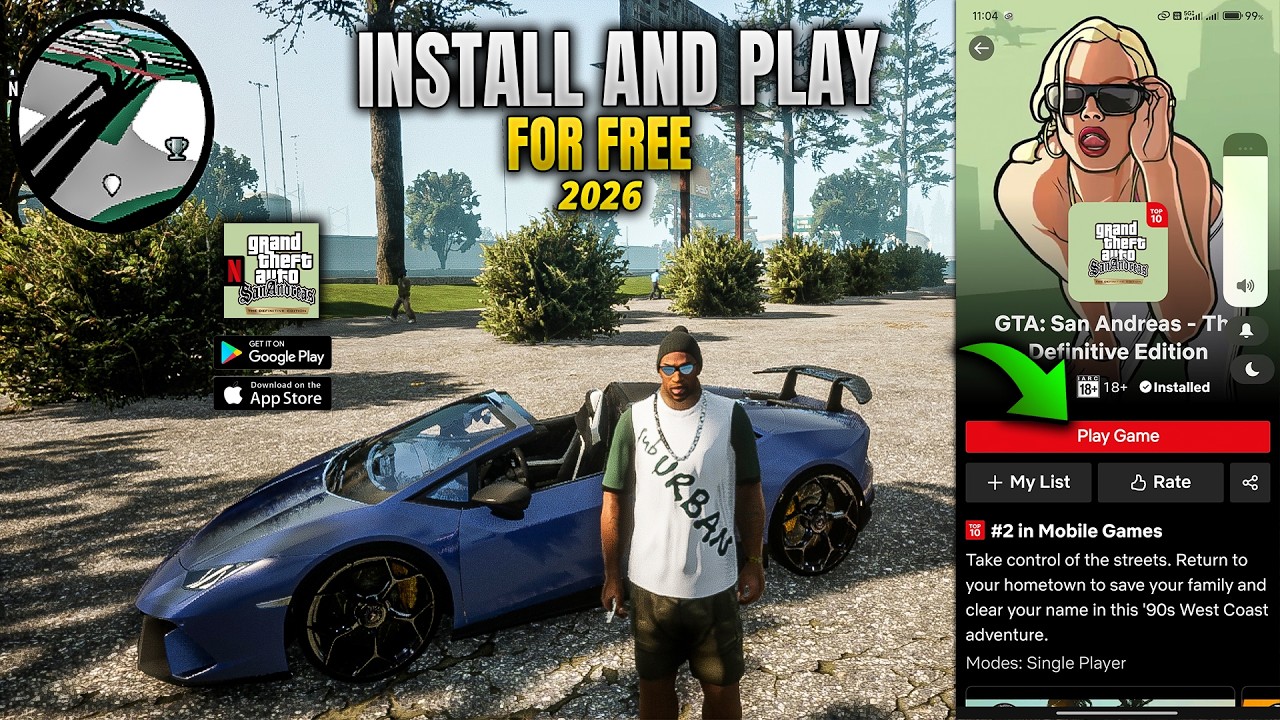 How to Install GTA SA Definitive Edition (Netflix) for Free | Official ...