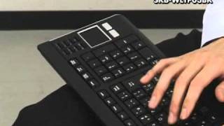 リビングに最適タッチパッド付きUSBキーボード　SKB-WLTP03BK