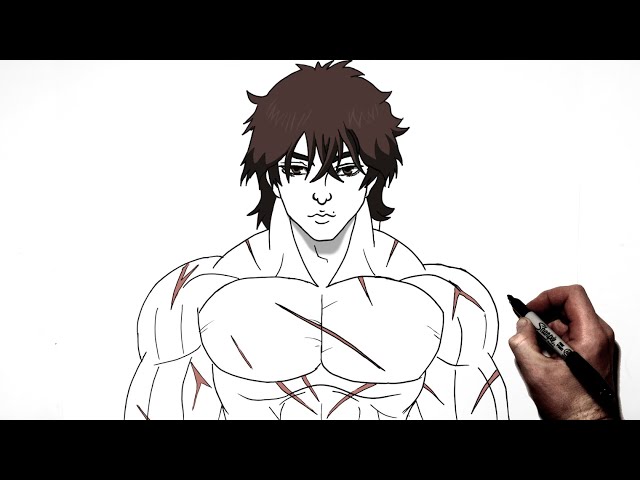 How to draw fighting poses easy (Anime Drawing Tutorial for Beginners)  (Baki Hanma) 