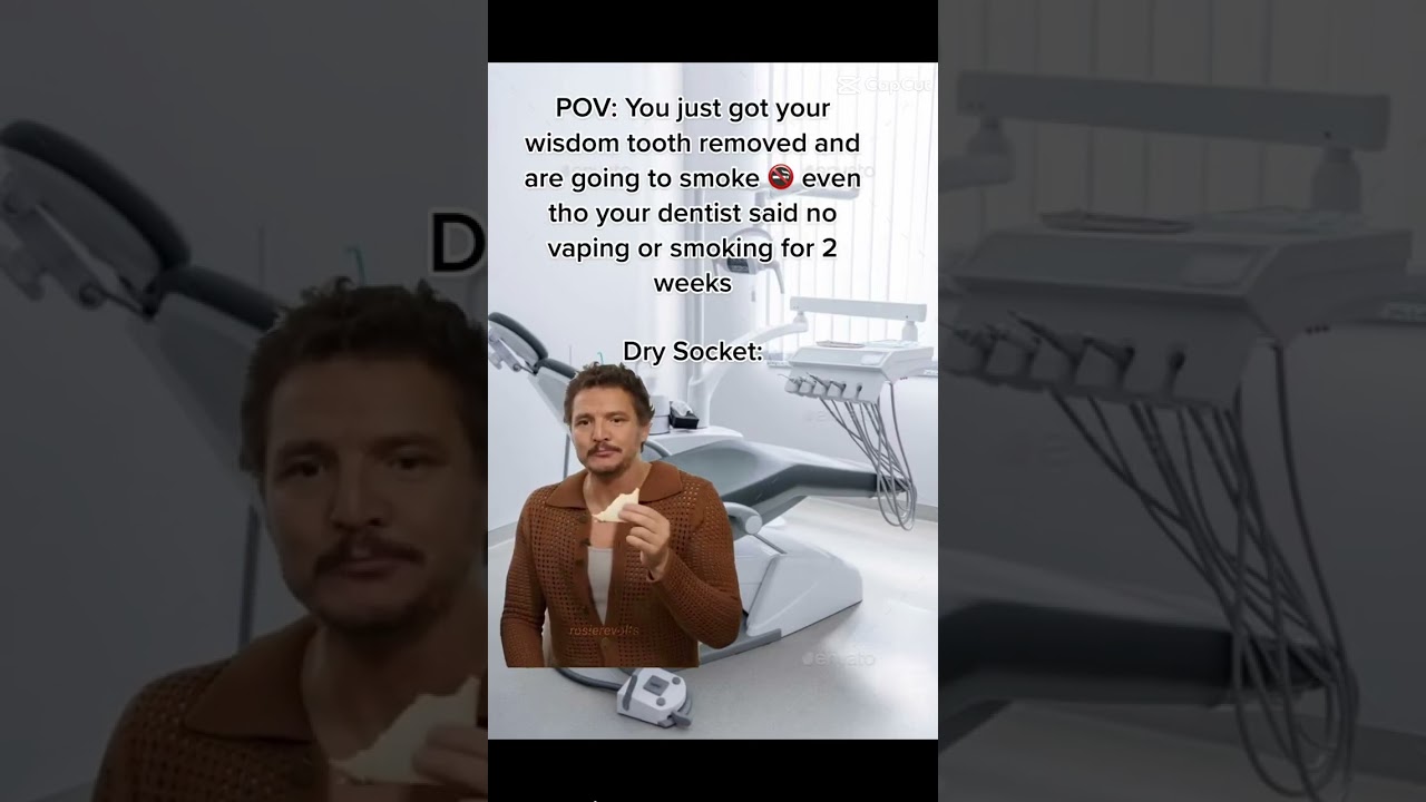 No smoking or vaping for 2 weeks after wisdom teeth surgery ❌ 