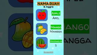 Belajar Bahasa Inggris Pemula | Nama Buah | Lagu Anak Balita Paud Tk Sd Edukasi