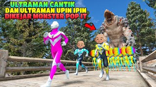 ULTRAMAN CANTIK DAN ULTRAMAN UPIN IPIN DIKEJAR 1000 MONSTER POP IT HEAD DI HUTAN - GTA 5 ULTRAMAN