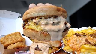 EATING IN N OUT DOUBLE CHEESEBURGERS, ANIMAL STYLE FRIES, CHICKEN NUGGETS