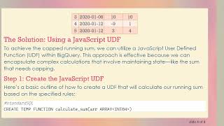 Capped Running Sum in BigQuery: A Simple Guide to JavaScript UDFs