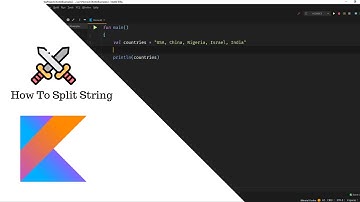 How to split a String into an array in Kotlin Programming