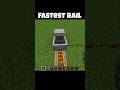 Minecraft Fastest Rail System Ever | Super Speed Redstone Build#minecraft
