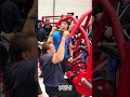 Arnold Schwarzenegger getting a back pump at the 2026 Arnold Expo