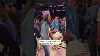 Timmy reenacting the OG tip in for the Knicks Game 4 win 😂 🏆
