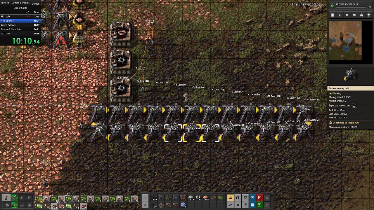 Factorio 1.1.3 Getting on Track Like a Pro (GOTLAP%) Speedrun Map D Run ...