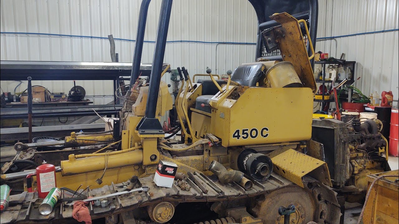 John Deere 450C dozer transmission leak YouTube