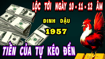 Lộc đang tới trong ngày 10 11 12 tháng 10 âm lịch tuổi đinh dậu 1957 vận may bùng nổ tiền của tự đến