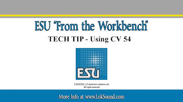 ESU TECH TIP: Using CV 54 for Auto Adjusting BEMF