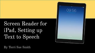 Screen Reader on iPad