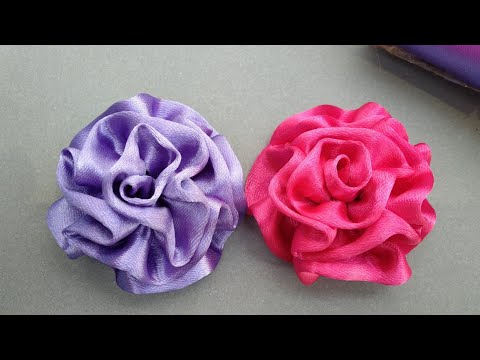 diy-satin-ribbon-rose-flower-|-how-to-make-ribbon-rose-|-ribbon-hacks-#neeliartandcraft