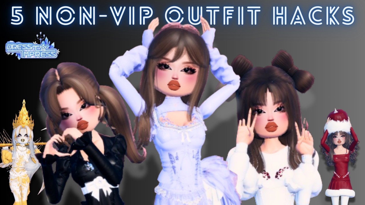 No Vip 5 NON-VIP Outfit Hacks you need to try in DRESS TO IMPRESS AND Some ...