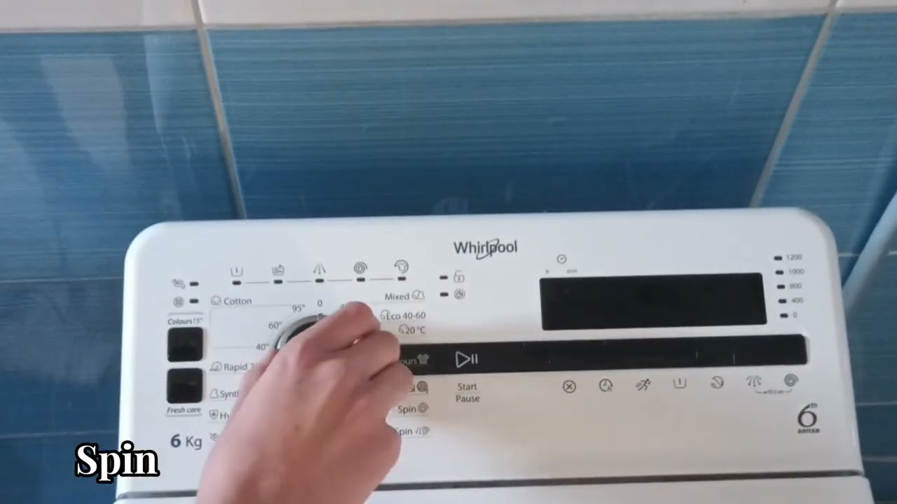 Whirlpool TDLRB 6240SS - Service mode (clear 1250rpm)