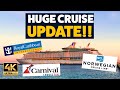HUGE CRUISE UPDATE! Royal Caribbean MAJOR ship delay, Norwegian, Carnival and good news from MSC!